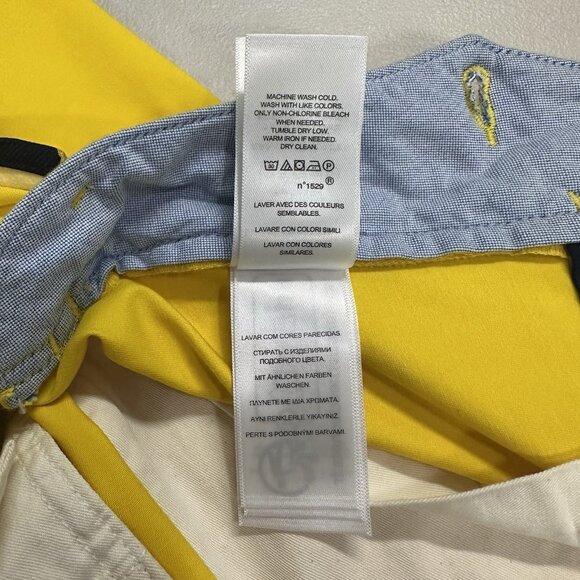 Polo Ralph Lauren Mens Size 30 Yellow Classic Fit 6" Stretch Chino Shorts - Picture 8 of 10